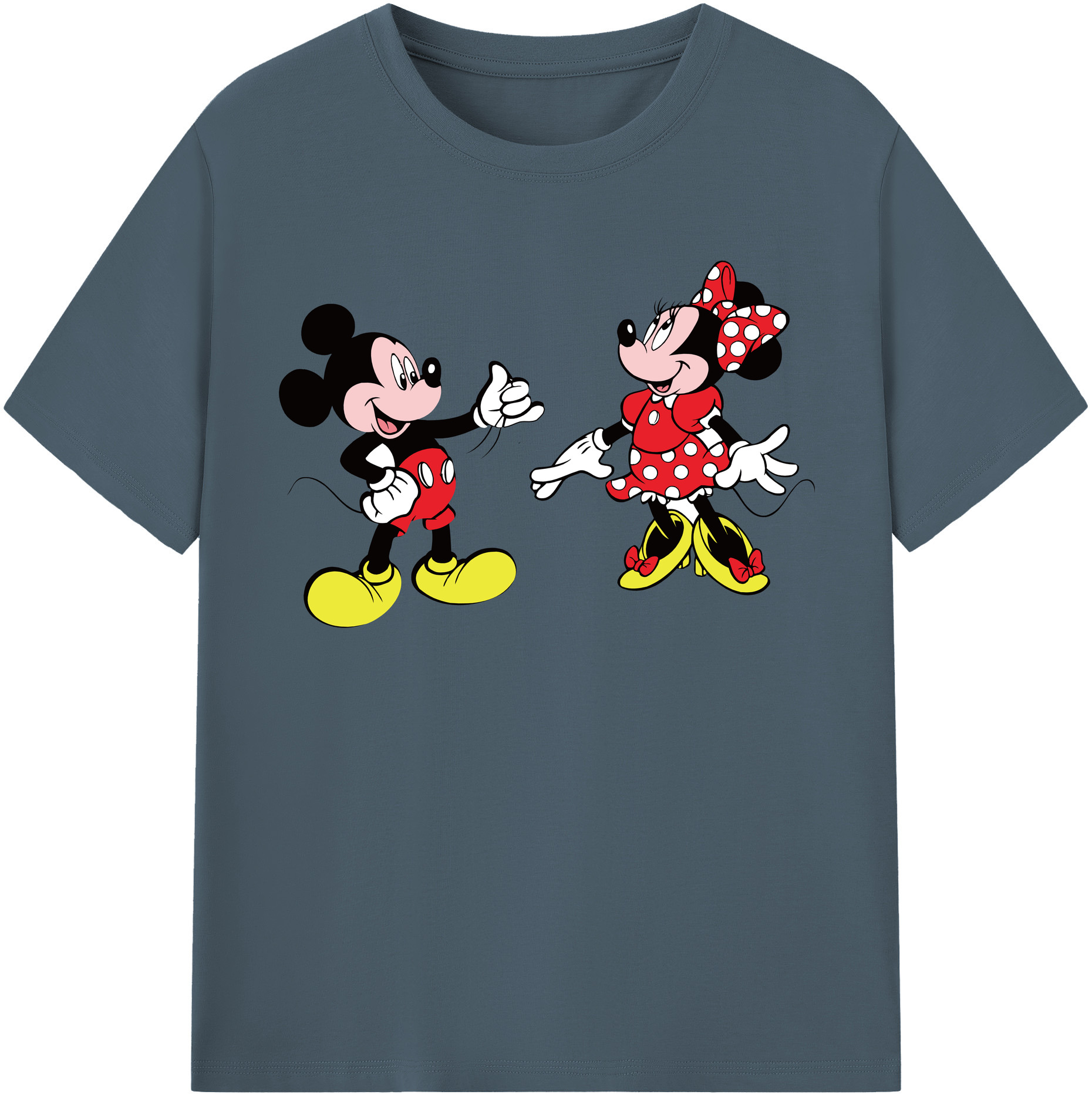 （画像用） ミッキーマウス Mickey Mouse 綿100％半袖Tシャツ（フロントプリント）